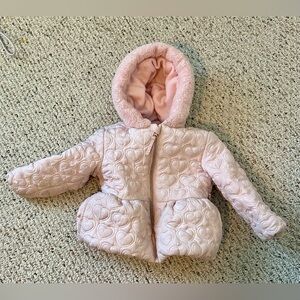 Rothschild Pink Baby Jacket with Heart Accents 2T